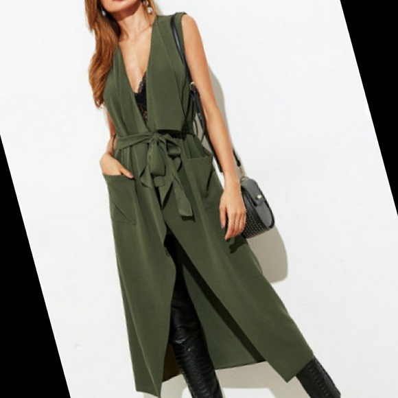 LastOne! Sleeveless Waterfall Duster - Picture 6 of 6
